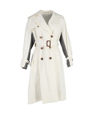 Alexander Mcqueen Belted Trench Coat In White Wool It42
