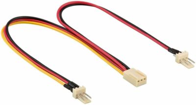 3PIN Y Adapter Kabel Molex FAN 3 Pin Buchse auf 2x Stecker Splitter 0,20 m 20cm 