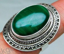 Malachite Ring 925 Sterling Silver Ring Gemstone Ring Fine Jewelry All Sizes
