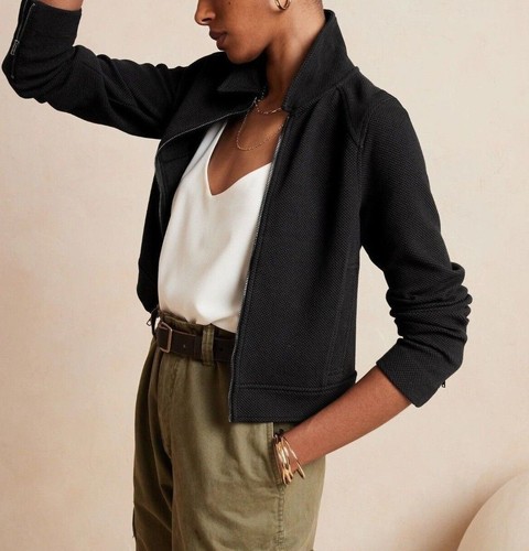 Full Zip Knit Moto Jacket #80926 