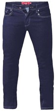 D555 Men's Big Size Tapered Fit Stretch Indigo Jeans Cedric size 40-60