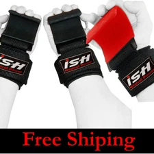 Power Weight Lifting Hooks Gym Training Straps Bar Wrist Supports Wraps Gloves