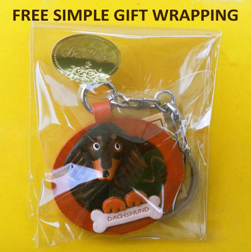 Pug Black 3D Leather Dog plate Handmade Keychain *VANCA* Made in Japan#26541 - Picture 4 of 10