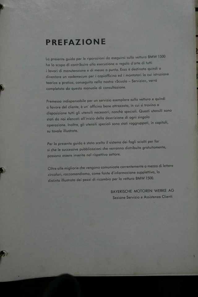 Reparaturanleitung BMW 1500 NEUE KLASSE Repair Manual Werkstatthandbuch ca.1963 - Bild 2 von 4