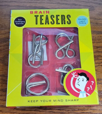 4-SET METAL BRAIN TEASERS. KEEP YOUR MIND SHARP!! | eBay