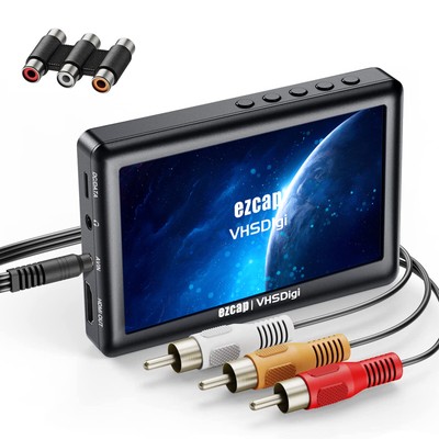 ezcap Video Capture Box - Record Video VCR, VHS, AV, RCA, Hi8, Camcorder S5F6