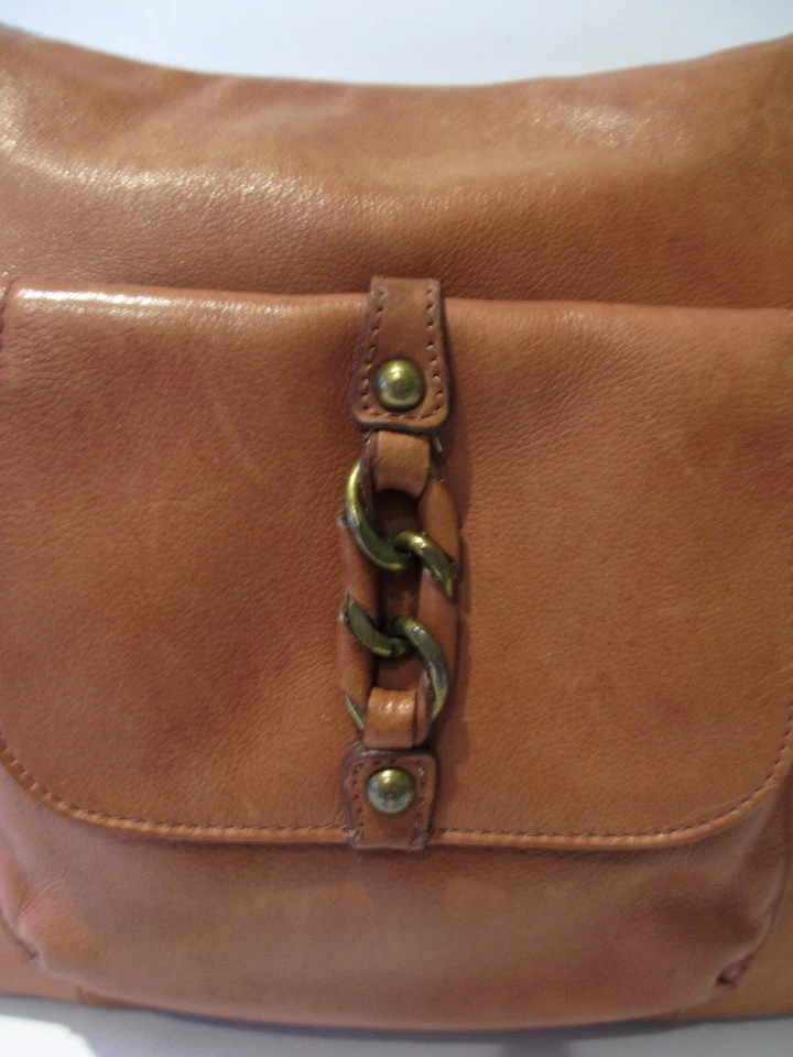 Bolso de hombro de cuero Wilsons marrón hobo mantecoso suave vintage clásico Foto 4 de 4