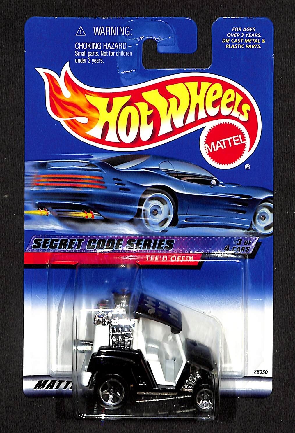 Hot Wheels 2000 Secret Code Series #47 Tee'd Off Black w/ Malaysia Base 5SPs