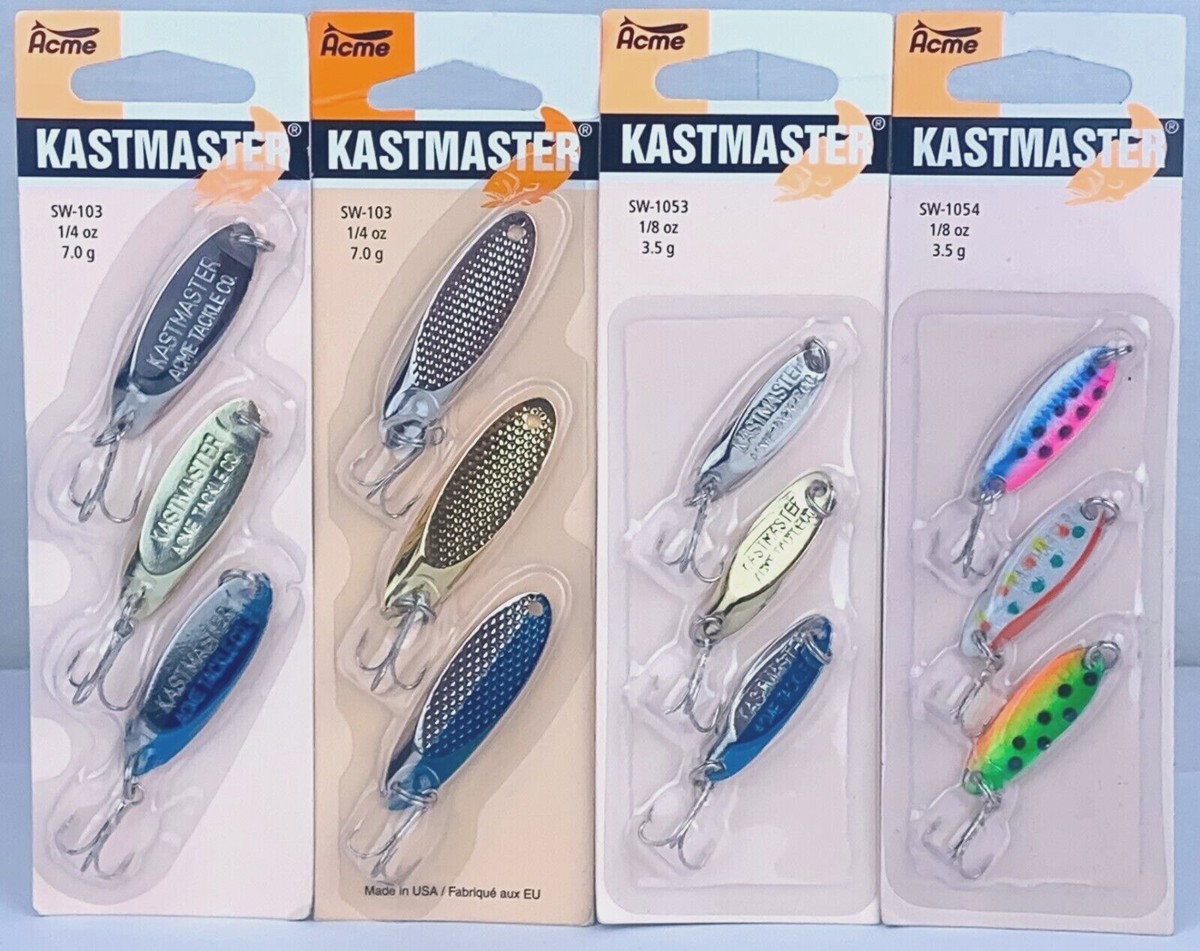 ACME Kastmaster Spoon Lures Spinner Bait 3-Packs Choose From 4 Different  BNIP