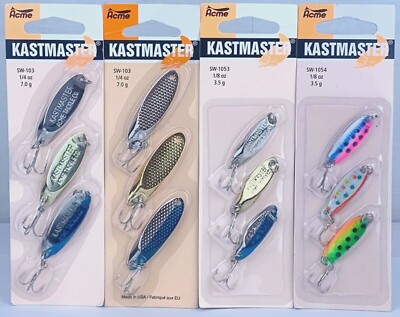 ACME Kastmaster Spoon Lures Spinner Bait 3-Packs Choose From 4 Different BNIP