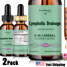 Lymphatic Drainage Liquid Drop Herbal Extracts - Reduce Swelling Detox Cleanse