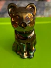 Vintage Fenton Carnival Glass Cat