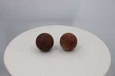 Set of 2 Cast Iron VIntage Shot Put Balls