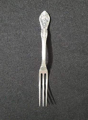 Antique Gorham King Edward Sterling Silver Strawberry Fork No Mono 13g 1885