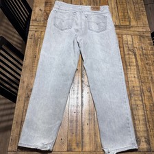 Levis 540 Jeans Mens 36 Grey Solid Vintage Made in USA Relaxed Fit Flex Denim