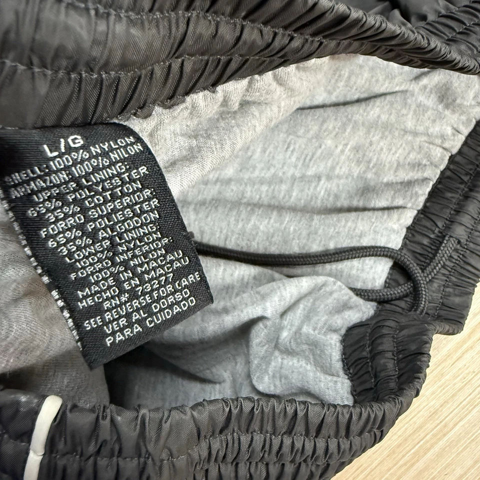 Pantalones cortavientos vintage Y2K pierna ancha holgados forrados L Cyber Mall Goth Tek Gear Foto 3 de 4