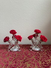 Vtg Pair Barker Bros Silver Plate Victorian Small Epergnes Candelabras No Vases