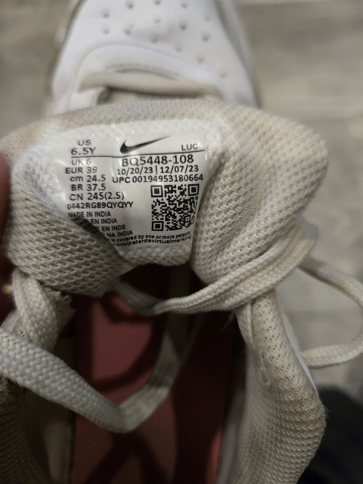 Girls Size 6.5Y-Nike Court Borough Low 2 'White Sunset Pulse' Shoes BQ5448-108 thumbnail 7