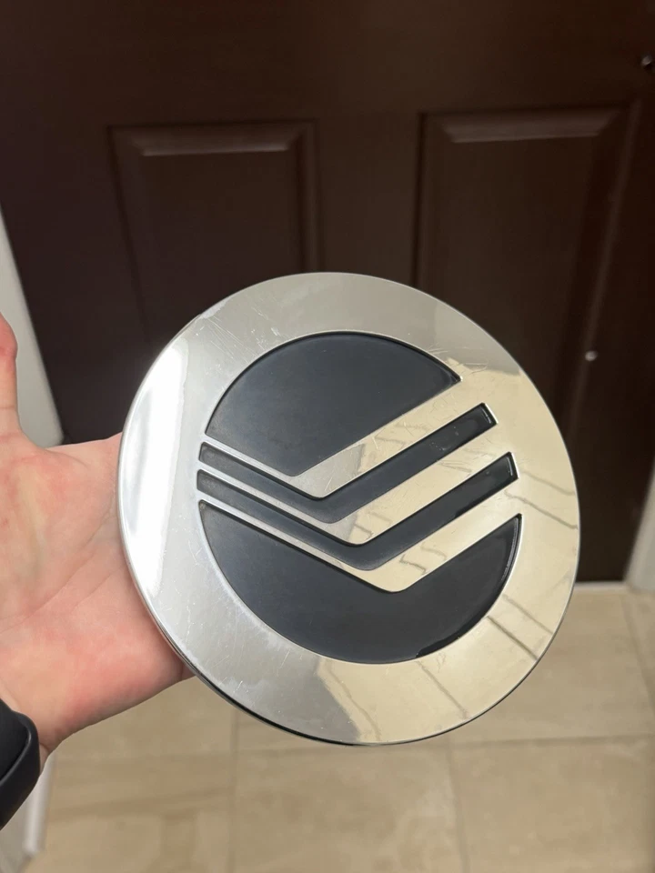 2008-2009 Mercury Sable 18" Alloy Chrome/Black Center Caps 8T5Z-1130-A Set OEM - Image 3 of 4