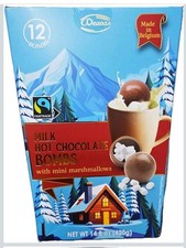 Deavas Milk Hot Chocolate Bombs With  Mini Marshmallows 420g pack 12 Bombs 