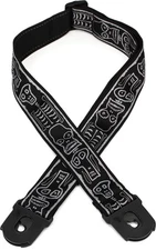 D'Addario 50mm Planet Lock Joe Satriani Guitar Strap - Skull 'N Bones