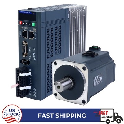 750W EtherCAT AC ServoMotor Kit 3000rpm 2.39Nm w/Brake 17-Bit Absolute Encoder