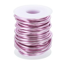 8 Gauge 3mm Aluminum Craft Wire, 32.8 Ft Metal Wire, Light Pink