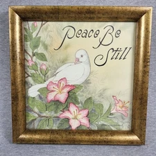 Home Interiors - Peace Be Still Framed Art  - 13897 USA Holy Spirit Peace 12x12