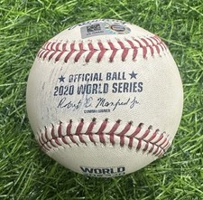 2020 World Series Game 6 Game Used Baseball Los Angeles Dodgers CLINCH MLB Auth