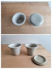 Antique French Cheese moulds. Two small. Faiselle. Tea lights/ Potpourri