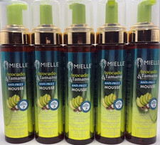 5PK Mielle Avocado Tamanu Anti-Frizz Mousse 7.5 FL OZ EA Medium Hold NEW