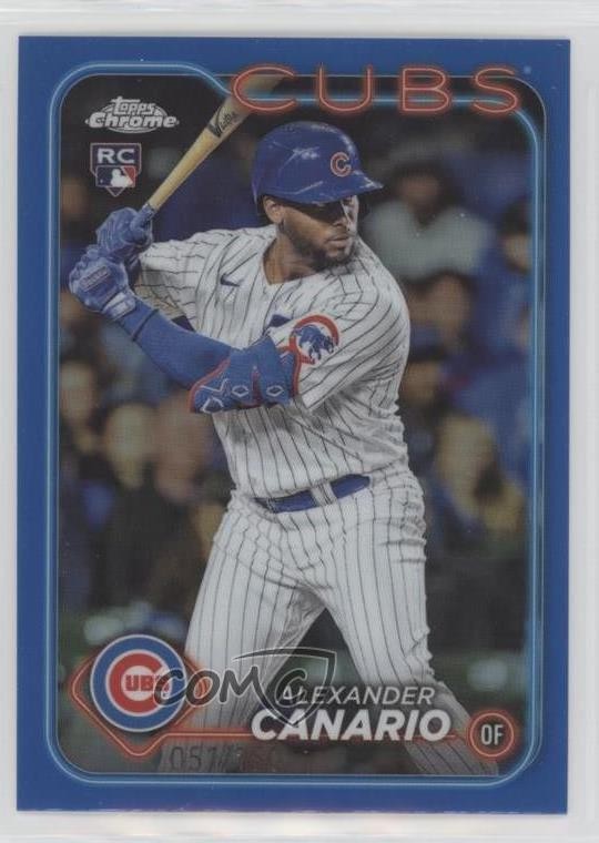 2024 Topps Chrome Blue Refractor /150 Alexander Canario #174 Rookie RC
