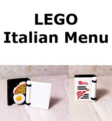 LEGO Italian Food Menu Take Out Dinner Pizza Spaghetti Special Meal Delivery
