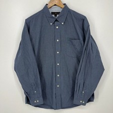 Tommy Hilfiger Long Sleeve Button Shirt Men's Size XL Blue Check Print Golf