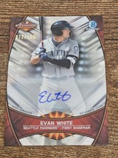 2019 Bowman Chrome 2018 AFL Fall Stars /150 Evan White Auto Mariners Braves