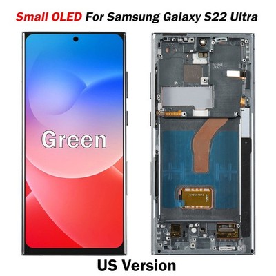 For Samsung Galaxy S22 Ultra 5G SM-S908U OLED Display LCD Screen Assembly Green