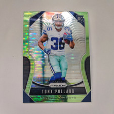 Tony Pollard 2019 Panini Prizm Neon Green Pulsar Rookie #339 Cowboys