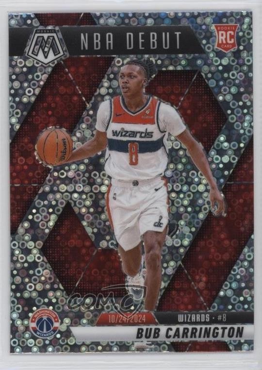 2024-25 Panini Mosaic NBA Debut Fast Break Silver Prizm Bub Carrington #259 1oq0