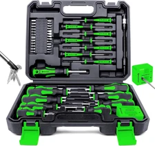 Magnetic Screwdrivers Set with Case, Amartisan 43-Piece Includs Slotted, Phillip