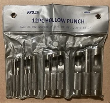 ATE Pro.USA 40070 , 12 PC Hollow Punch Set