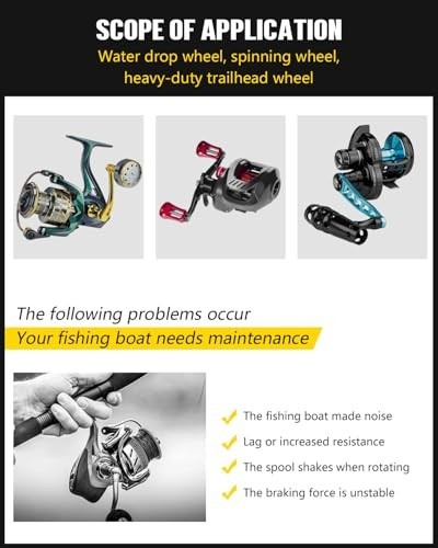 Fishing Reel Maintenance Kit - Repair Tool Set, Cleaning Kit with Spool Pin Remo