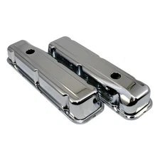 68-81 Buick 350 Chrome Valve Covers - Stock Height V8