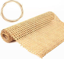 14" Width Cane Webbing Rattan Webbing Roll 3.3Ft Natural Rattan Caning Material