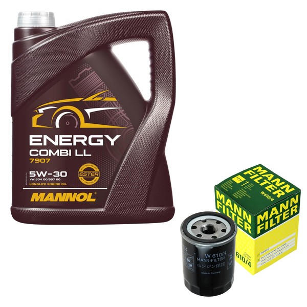 Inspektionspaket 5L Mannol Energy 5W-30 FüR Nissan Note 1.4 Micra III 1.2 16V-image