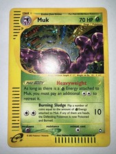 Muk H17 Aquapolis Holo E-reader LP Pokemon TCG - Has Gnarly Fart Swirl
