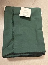 New Hearth Hand With Magnolia Holiday Rectangle Tablecloth Hunter Green 60x84