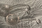 Vintage Etched Glass Mayonnaise Spoon Jelly Condiment Ladle Flat Bottom 5" — photo 6