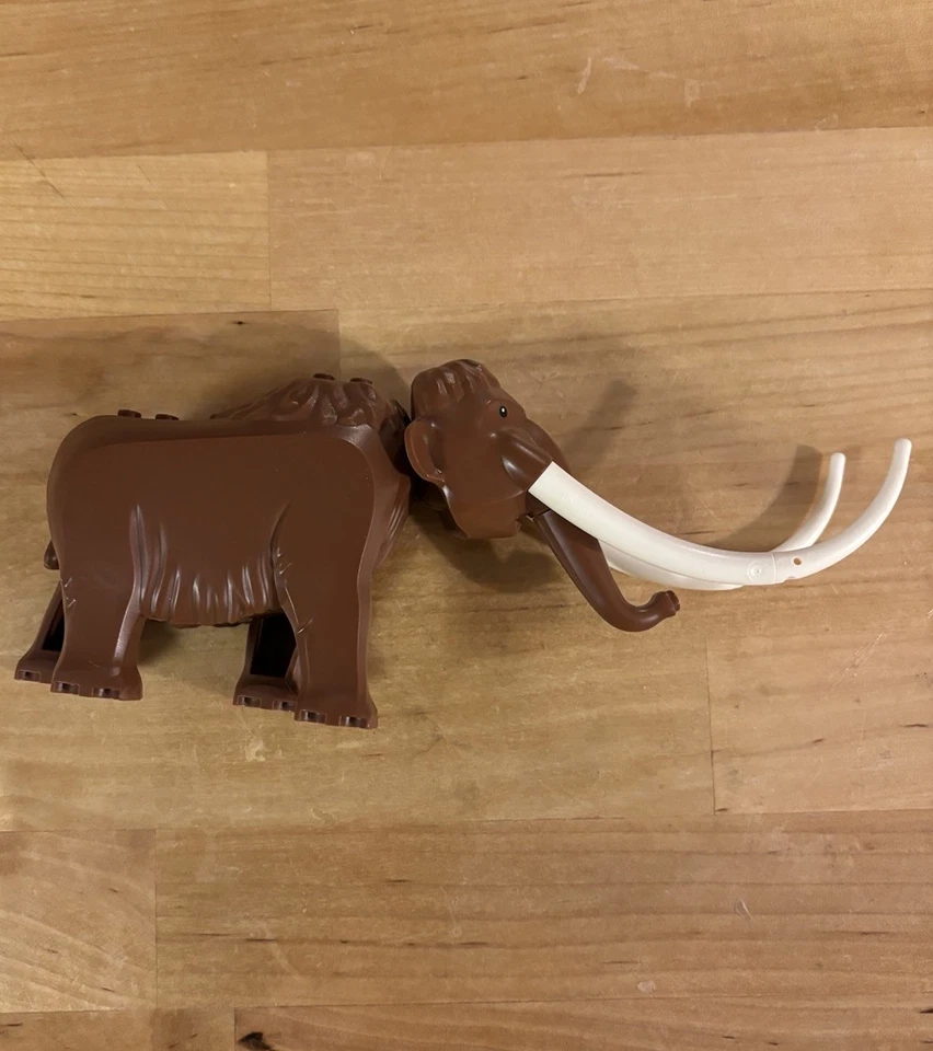 LEGO Mamut Lanudo Marrón con Colmillos Blancos Mamut1 - Del Set 60195 - Raro Foto 4 de 4