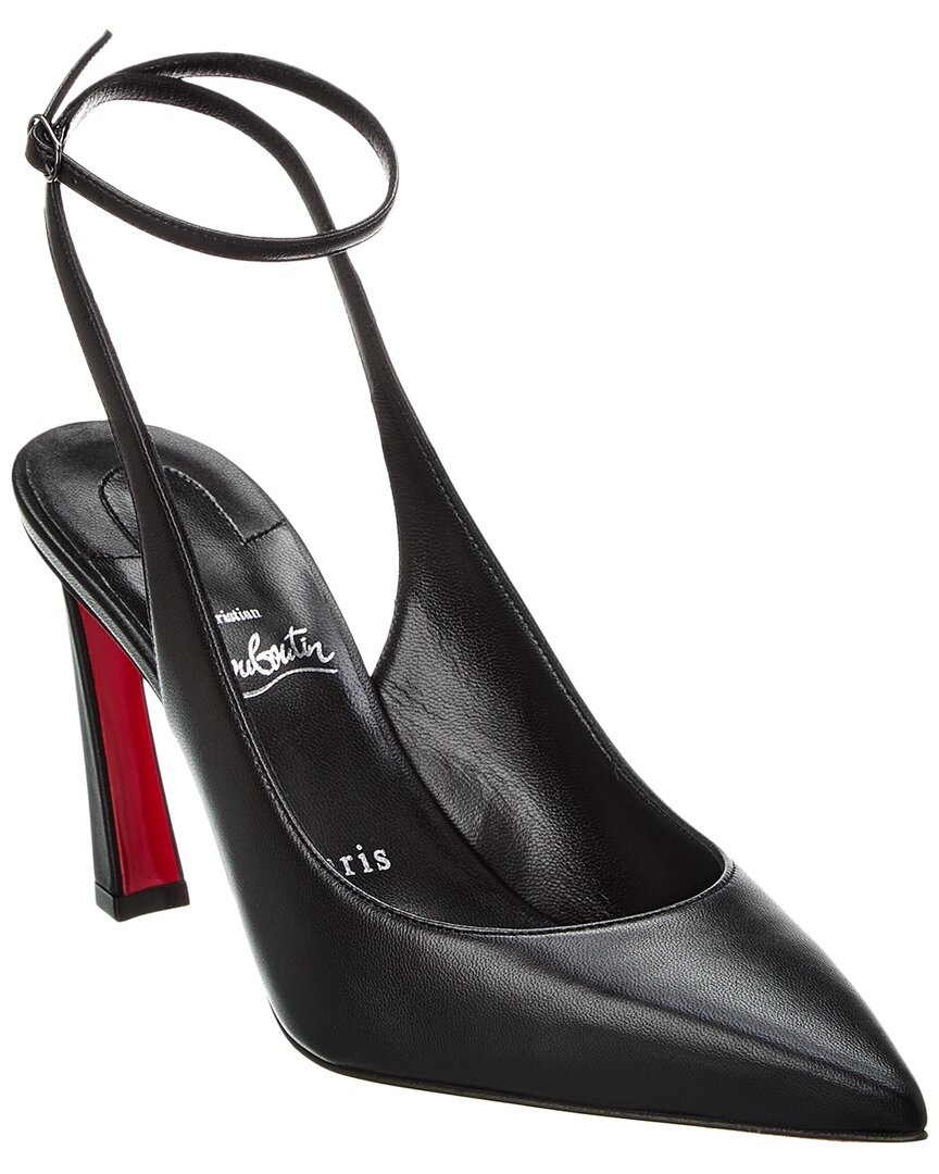 Christian Louboutin Condora Strap 85 Leather Pump Womens Black 36 156190₽