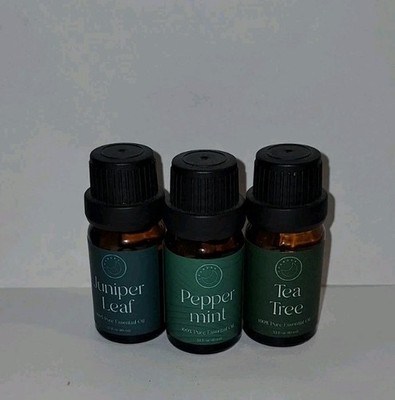 Chandra 100% Pure Essential Oil  Tea Tree, Peppermint, Juniper Leaf SEALED 